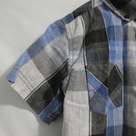 BURNSIDE, 6x, casual button down plaid shirt, BNWOT - Picture 3 of 13